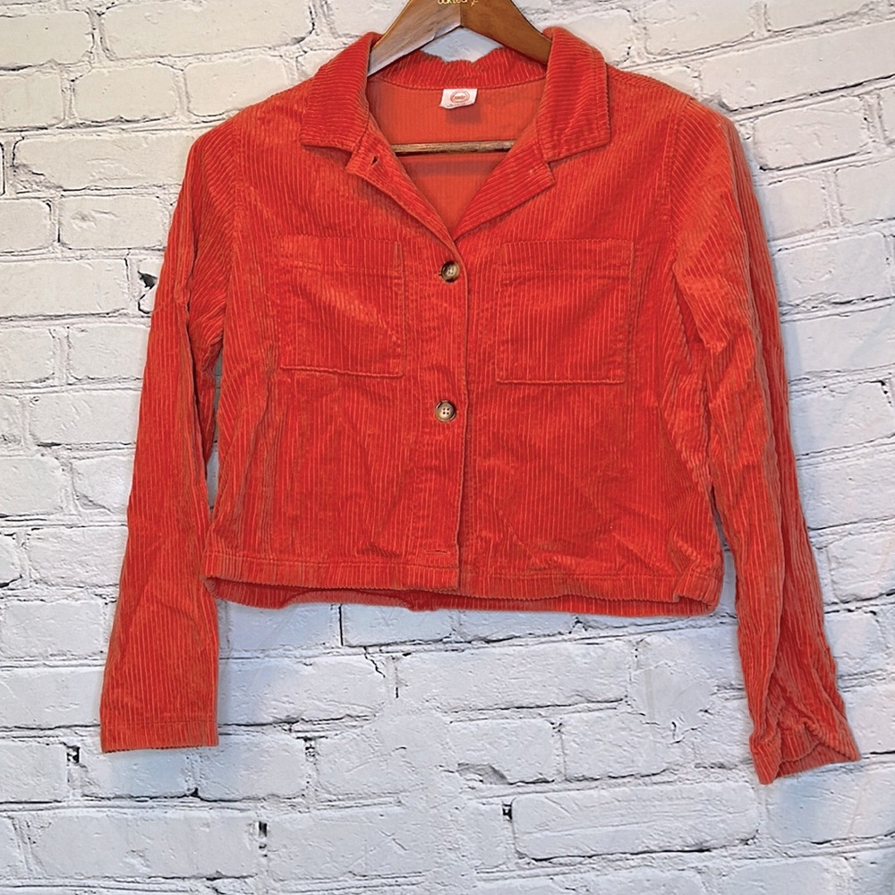 Wonder Nation Girl’s Orange Corduroy Short Jacket Size XL Excellent Condition